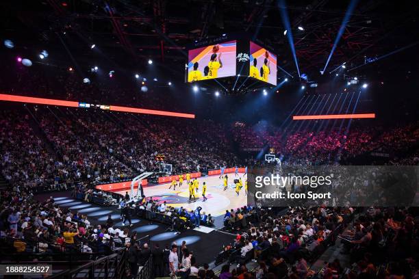 General view of the AccorHotels Arena during the All Star Game at AccorHotels Arena on December 30, 2023 in Paris, France.