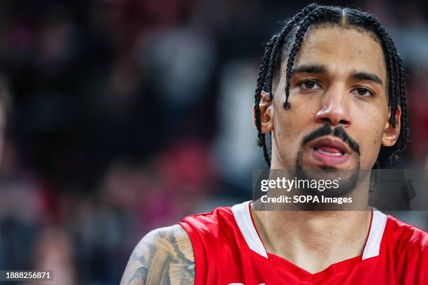 Olivier Hanlan of Pallacanestro Varese OpenJobMetis seen during the LBA Lega Basket Serie A 2023/24 Regular Season game between Pallacanestro Varese...