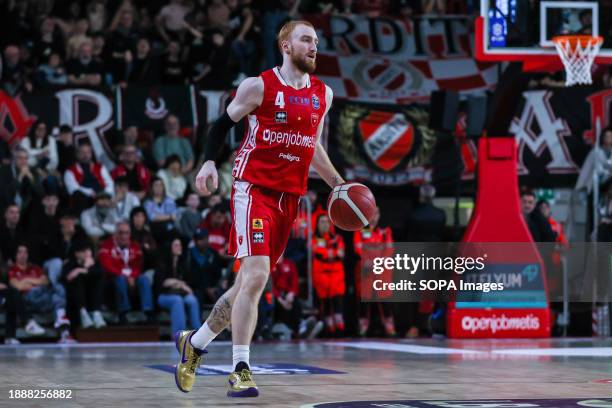 Niccolo Mannion of Pallacanestro Varese OpenJobMetis seen in action during the LBA Lega Basket Serie A 2023/24 Regular Season game between...