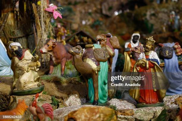 Large nativity scene created 79 years ago in a house environment, opens to the public to be seen through the window that overlooks the street, the...