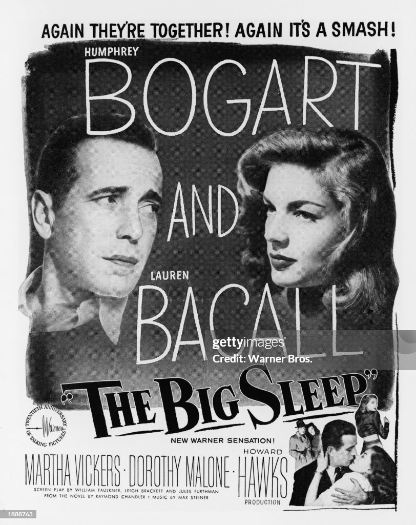 Promotional poster for the film, 'The Big Sleep,' starring married