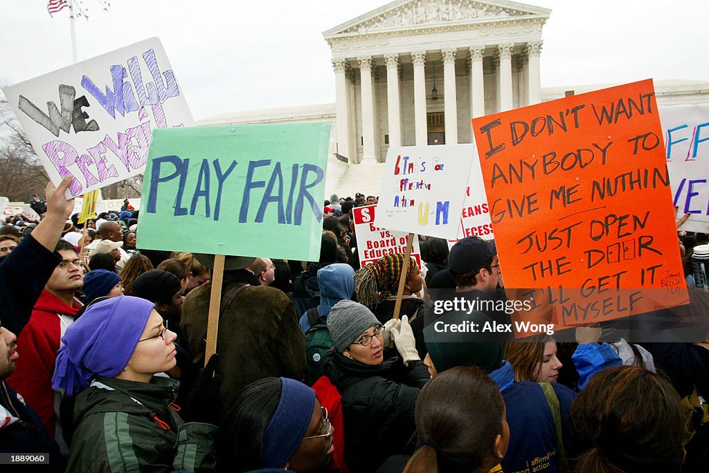 US Supreme Court Hears Arguments In Affirmative Action Case ?
