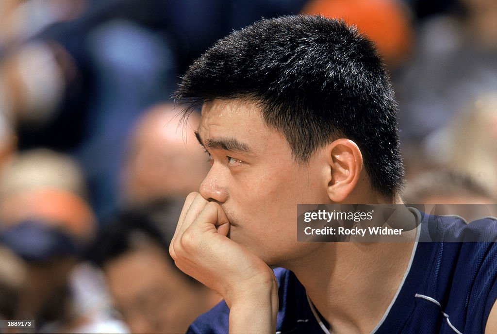 Yao Ming Ruth Riley Portrait of Yao Ming of the Houston Rockets during the game against ...