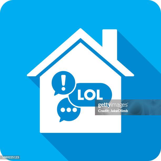 house text message speech bubbles icon silhouette 1 - funny meme stock illustrations