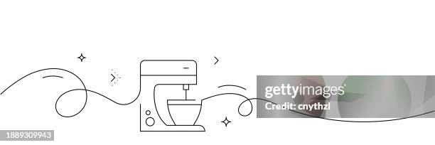 continuous line drawing of mixer icon. hand drawn symbol vector illustration. - blender stock illustrations