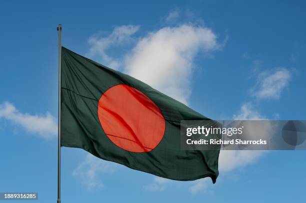bangladesh national flag - flag of bangladesh 個照片及圖片檔