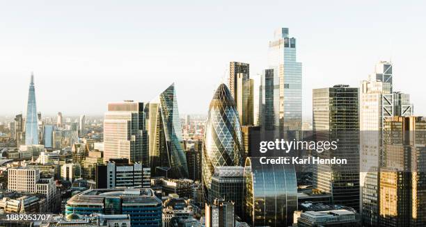the london skyline - heron tower stock pictures, royalty-free photos & images