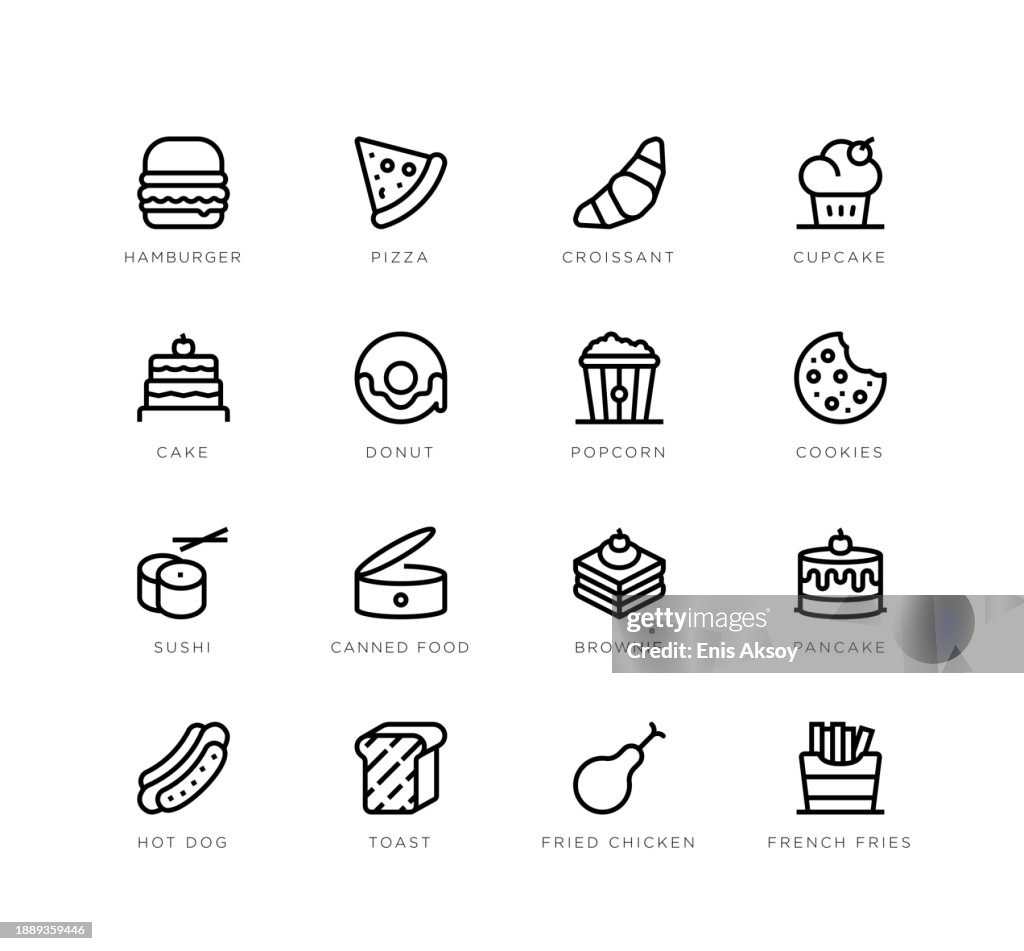 Fast food icons