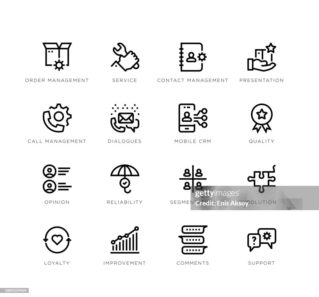 Costumer relationship management icons