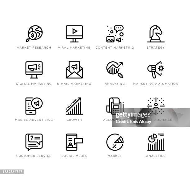 marketing icons - slogan stock illustrations