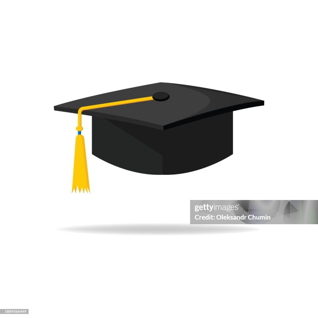 Graduation Hat Vector Isolated Illustration High-Res Vector Graphic ...