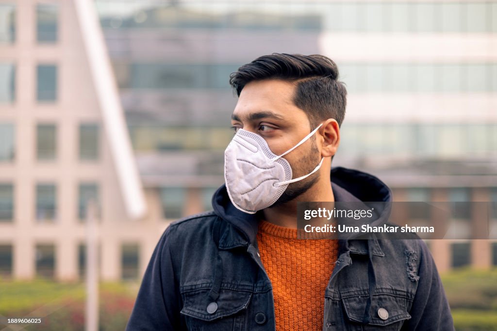 Return of Covid JN.1 , Man Wearing N95 Face Mask