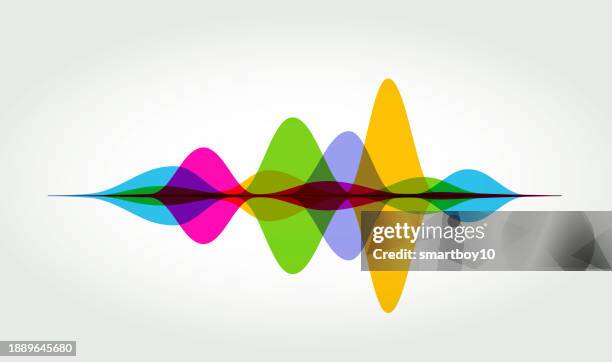 stockillustraties, clipart, cartoons en iconen met sound waves or voice recognition - luisteren