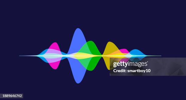 sound waves or voice recognition - vu meter stock illustrations