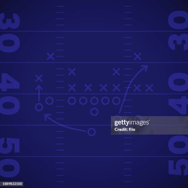 bildbanksillustrationer, clip art samt tecknat material och ikoner med football field play call lines background - fotbollsspelare