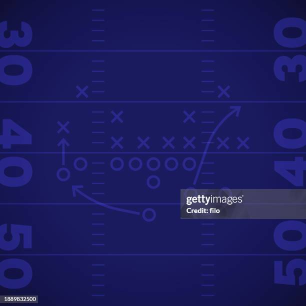 football field play call lines background - football playbook stock illustrations