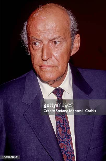 Italian businessman Leopoldo Pirelli attend the Confindustria Assembly on May 22,1986 in Rome, Italy.