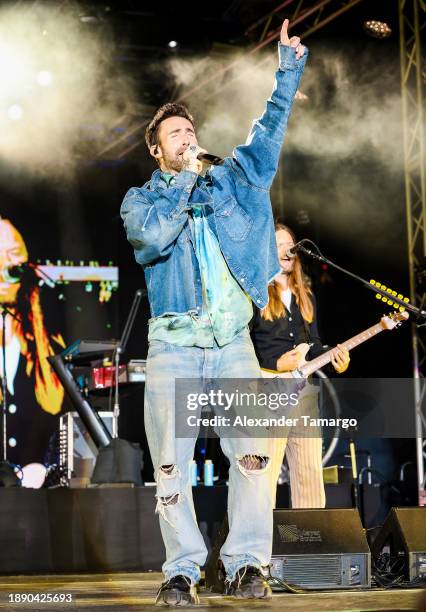 Adam Levine of Maroon 5 performs onstage at Atlantis Paradise Island on December 30, 2023 in Nassau, Bahamas.