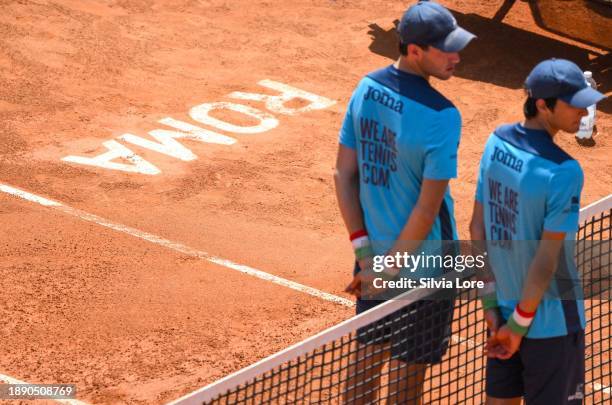 Atmosphere during their Men's Singles first round match on day four of the Internazionali BNL D'Italia at Foro Italico on May 11, 2022 in Rome, Italy.