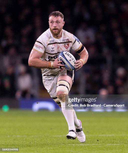 Gloucester's Ruan Ackermann during the Gallagher Premiership Rugby match between Harlequins and Gloucester Rugby at Twickenham Stadium on December...