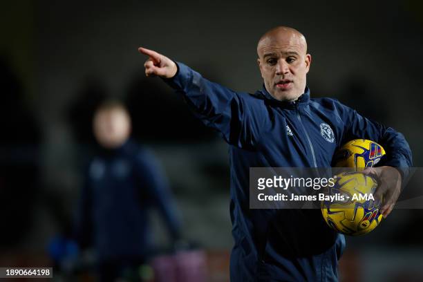 Marcus Bignot the assistant head coach of Shrewsbury Town during the Sky Bet League One match between Burton Albion and Shrewsbury Town at Pirelli...