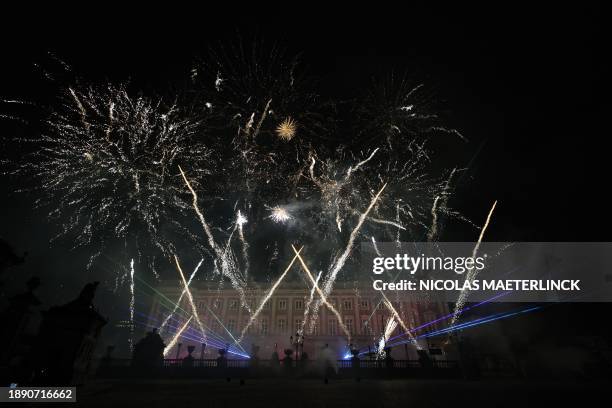 Illustration picture shows fireworks during celebrations on New Year's Eve, Sunday 31 December 2023 in Brussels. BELGA PHOTO NICOLAS MAETERLINCK