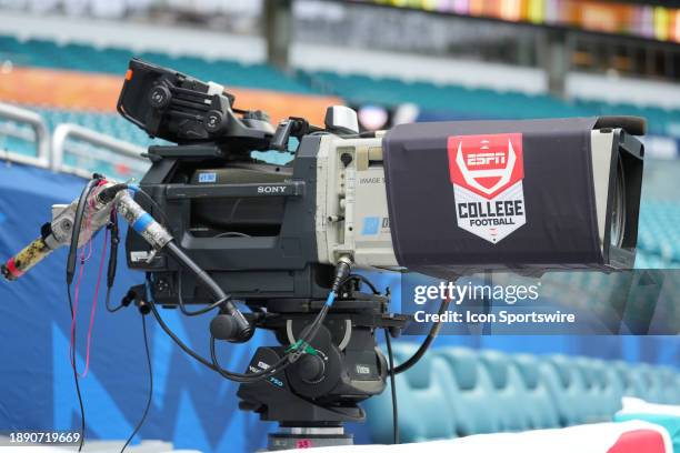 An ESPN game day logo is displayed at the Capital One Orange Bowl game between the Georgia Bulldogs and the Florida State Seminoles on Saturday,...