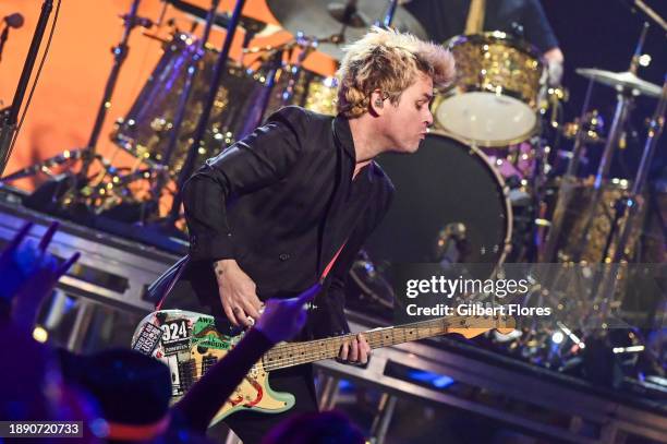 In this image released on December 31 Billie Joe Armstrong of Green Day performs during Dick Clark's New Year's Rockin' Eve with Ryan Seacrest 2024...