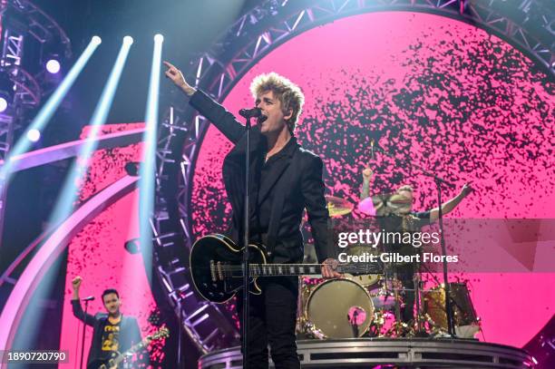 In this image released on December 31, 2023 Billie Joe Armstrong of Green Day performs during Dick Clark's New Year's Rockin' Eve with Ryan Seacrest...