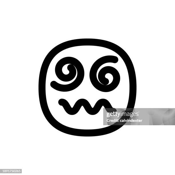 emoticon line art - bizarre stock illustrations