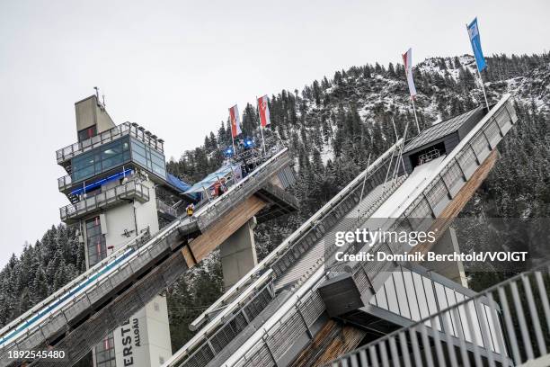 View on the Ski Jumping Hill during the FIS World Cup Ski Jumping Women Individual HS137 on January 1, 2024 in Oberstdorf, Germany.