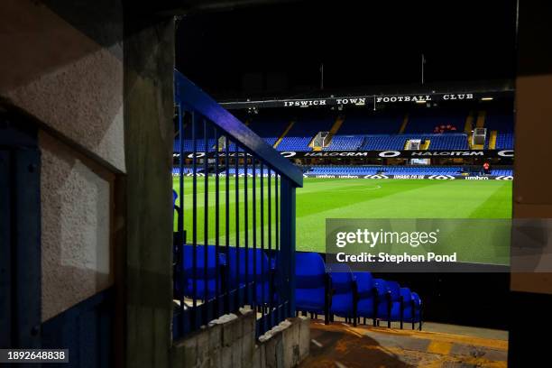 General view of the stadium prior to the Sky Bet Championship match between Ipswich Town and Queens Park Rangers at Portman Road on December 29, 2023...