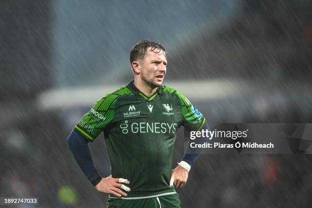 Galway , Ireland - 1 January 2024; Jack Carty of Connacht during the United Rugby Championship match between Connacht and Munster at The Sportsground...