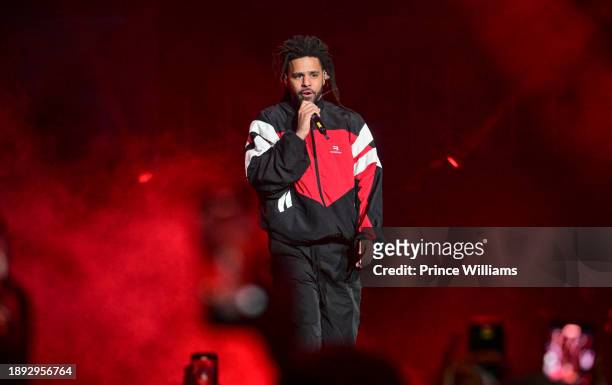 Cole performs onstage during Lil Baby & Friends Birthday Celebration at State Farm Arena on December 27, 2023 in Atlanta, Georgia.