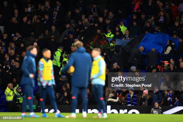 View of the Sir Alf Ramsey Stand as a medical emergency takes place, delaying the start of the second half during the Sky Bet Championship match...