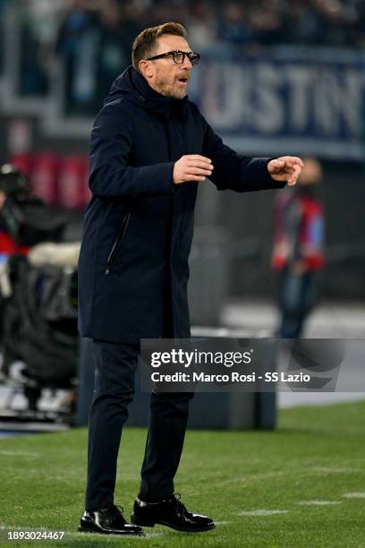 Frosinone Calcio head coach Eusebio Di Francesco during the Serie A TIM match between SS Lazio and Frosinone Calcio at Stadio Olimpico on December...