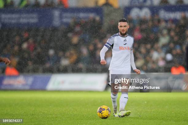 Matt Grimes of Swansea City in action during the Sky Bet Championship match between Swansea City and West Bromwich Albion at the Swansea.com Stadium...