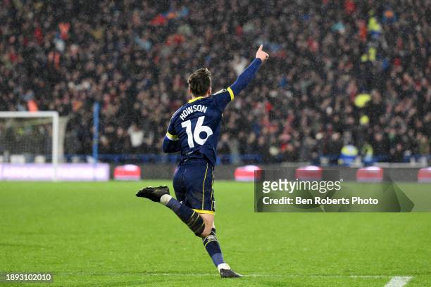 Jonathan Howson of Middlesbrough celebrates his goal to make it 1-2 during the Sky Bet Championship match between Huddersfield Town and Middlesbrough...