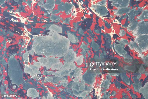 beautiful vintage paper marbling from 1722 - marble texture stock illustrations