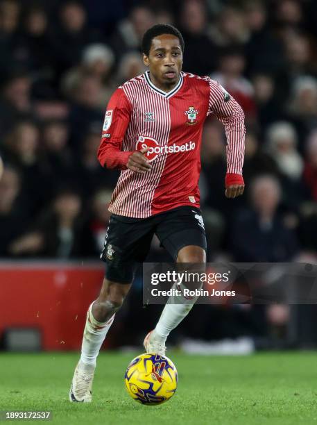 Kyle Walker-Peters of Southampton during the Sky Bet Championship match between Southampton FC and Plymouth Argyle at Friends Provident St. Mary's...