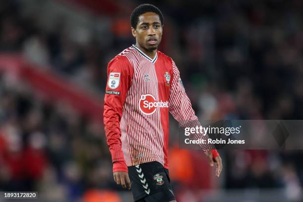 Kyle Walker-Peters of Southampton during the Sky Bet Championship match between Southampton FC and Plymouth Argyle at Friends Provident St. Mary's...