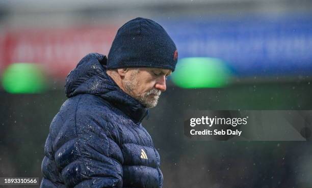 Galway , Ireland - 1 January 2024; Munster head coach Graham Rowntree before the United Rugby Championship match between Connacht and Munster at The...