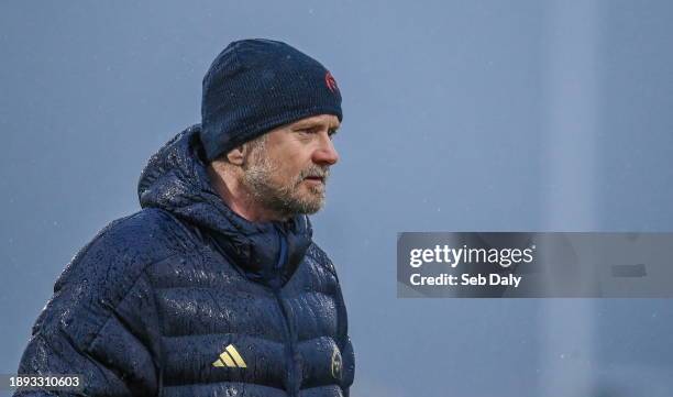 Galway , Ireland - 1 January 2024; Munster head coach Graham Rowntree before the United Rugby Championship match between Connacht and Munster at The...