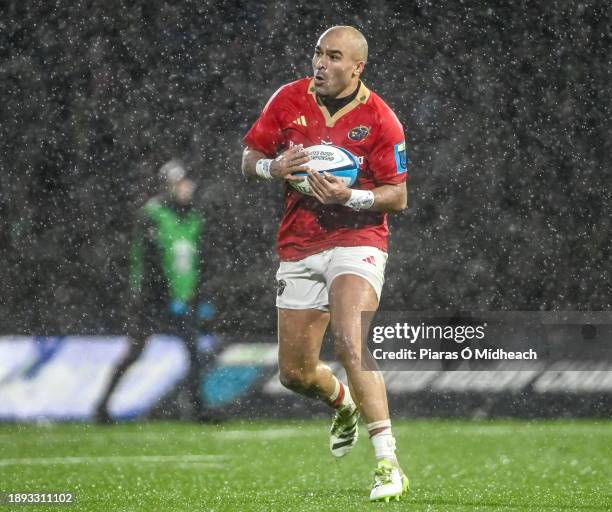 Galway , Ireland - 1 January 2024; Simon Zebo of Munster during the United Rugby Championship match between Connacht and Munster at The Sportsground...