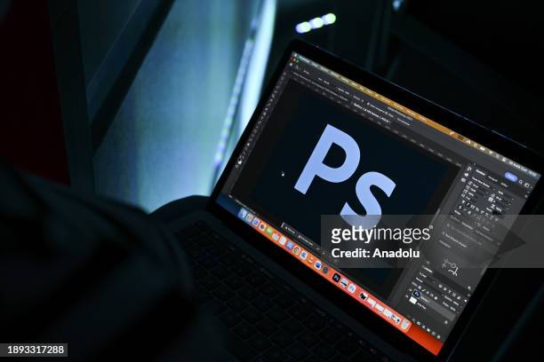 In this photo illustration, logo of 'Adobe Photoshop' is displayed on computer screen in Ankara, Turkiye on December 29, 2023.