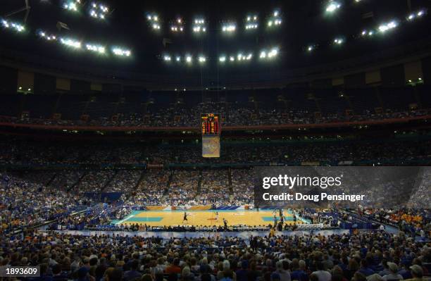 General view of the interior of the Superdome as the University of Kentucky Wildcats as the Wildcats defeated the Vanderbilt University Commodores...