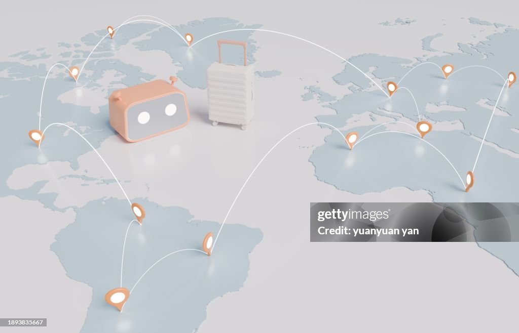 Chatbot travel assistant concept
