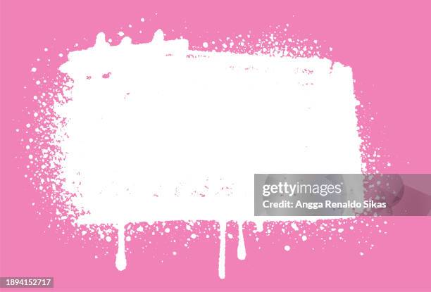 pink abstract ink with spray paint crumbs background - spray paint font stock illustrations