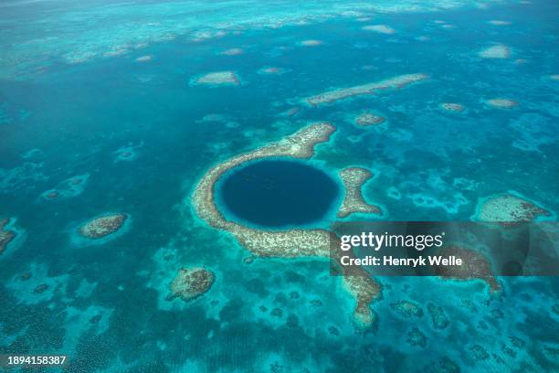 belize - great blue hole stock pictures, royalty-free photos & images