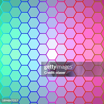 Gradient Hexagonal Pattern Colorful Hexagonal Pattern Gradient Background High-Res Vector Graphic ...